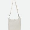 GIA ITALIAN LEATHER CROSSBODY BAG IN BUTTER WHITE