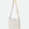 GIA ITALIAN LEATHER CROSSBODY BAG IN BUTTER WHITE