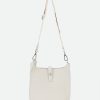 GIA ITALIAN LEATHER CROSSBODY BAG IN BUTTER WHITE
