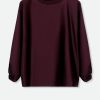 ANDIE ONE-SIZE BOATNECK BLOUSE IN SILK CHARMEUSE
