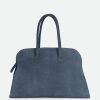 ARDEN HANDBAG IN ITALIAN SUEDE BLUE
