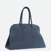 ARDEN HANDBAG IN ITALIAN SUEDE BLUE
