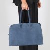 ARDEN HANDBAG IN ITALIAN SUEDE BLUE
