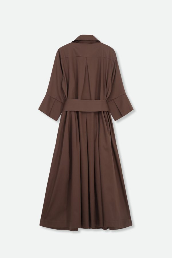 DRIFT DRESS IN ITALIAN SATEEN COTTON
