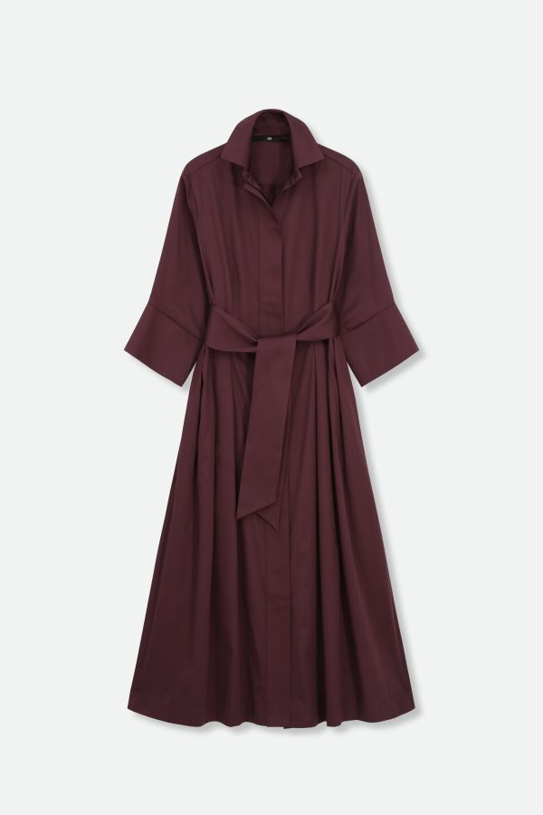 DRIFT DRESS IN ITALIAN SATEEN COTTON