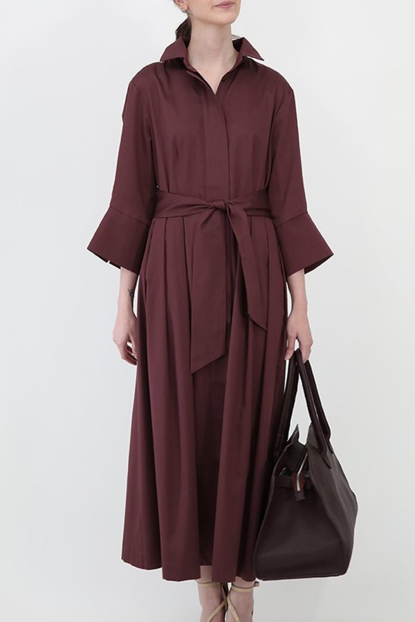 DRIFT DRESS IN ITALIAN SATEEN COTTON