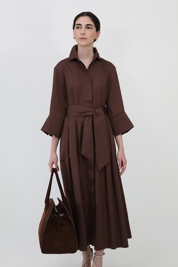 DRIFT DRESS IN ITALIAN SATEEN COTTON