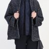 ELENA WOOL JAQUARD & GOOSE DOWN TWO PIECE COAT SET IN NAVY