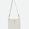 GIA ITALIAN LEATHER CROSSBODY BAG IN BUTTER WHITE