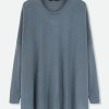 MATTEO OVERSIZED LONG SLEEVE CREW IN FINE ITALIAN MERINO