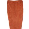 OLIVIA LONG PULL ON SKIRT IN STRETCH SUEDE