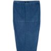OLIVIA LONG PULL ON SKIRT IN STRETCH SUEDE
