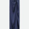 PAREO SKIRT IN HAND-DYED SILK IN PRUSSIAN BLUE