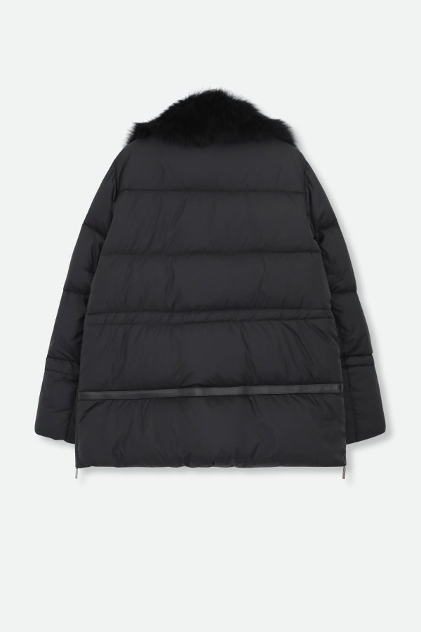 TOSCANA SHEARLING & GOOSE DOWN ITALIAN COAT