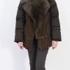 TOSCANA SHEARLING & GOOSE DOWN ITALIAN COAT