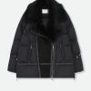 TOSCANA SHEARLING & GOOSE DOWN ITALIAN COAT