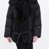 TOSCANA SHEARLING & GOOSE DOWN ITALIAN COAT