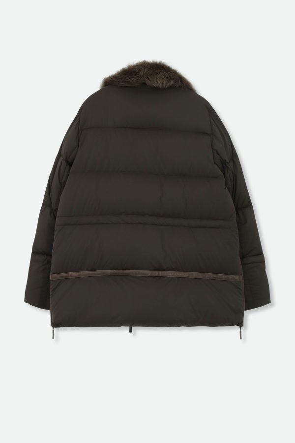 TOSCANA SHEARLING & GOOSE DOWN ITALIAN COAT